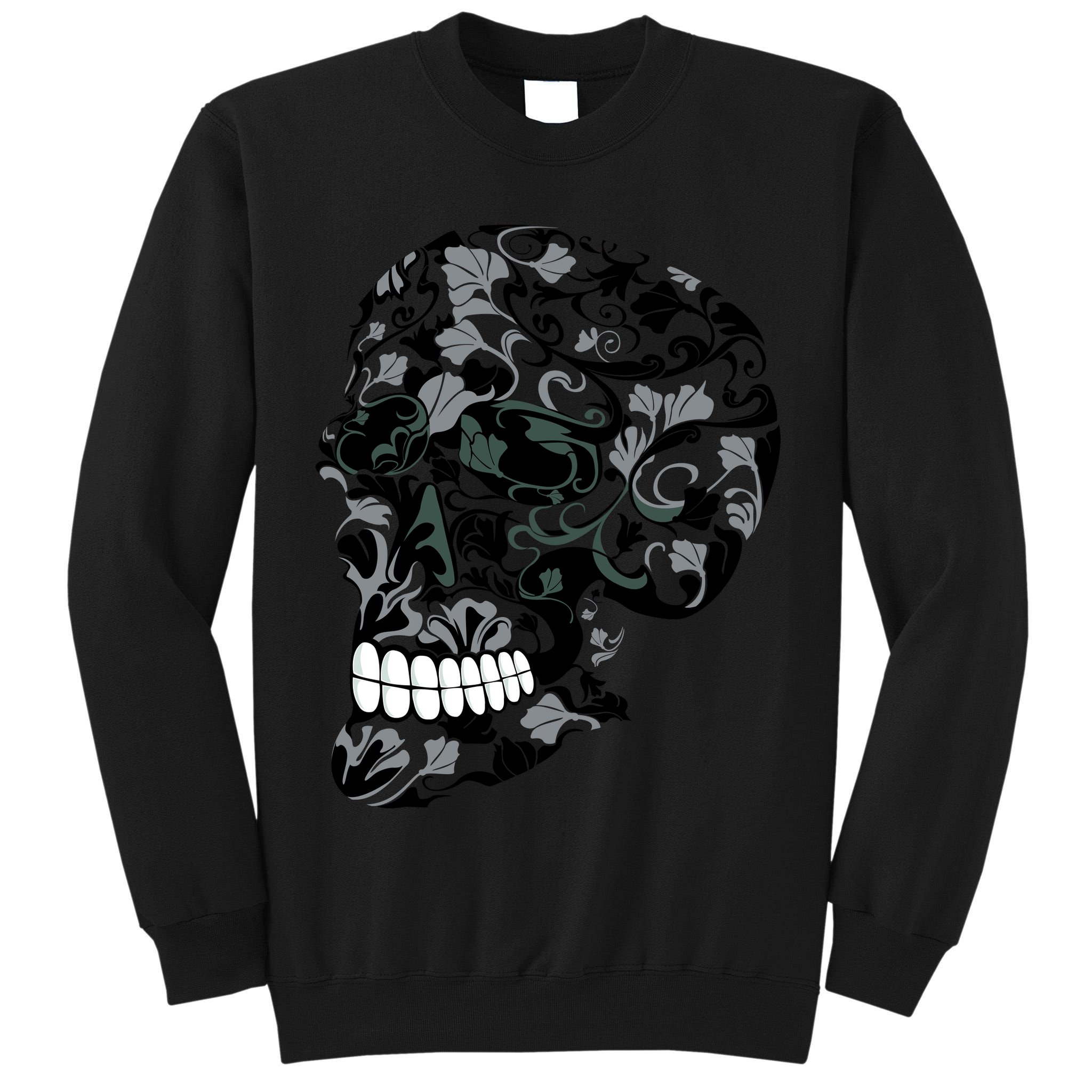 Skull With Flowers Day of the Dead Tall Sweatshirt