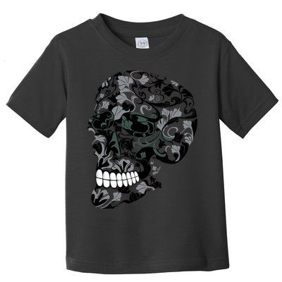 Skull With Flowers Day of the Dead Toddler T-Shirt