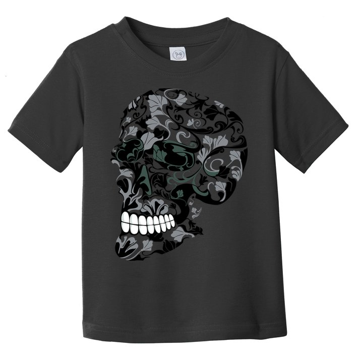 Skull With Flowers Day of the Dead Toddler T-Shirt