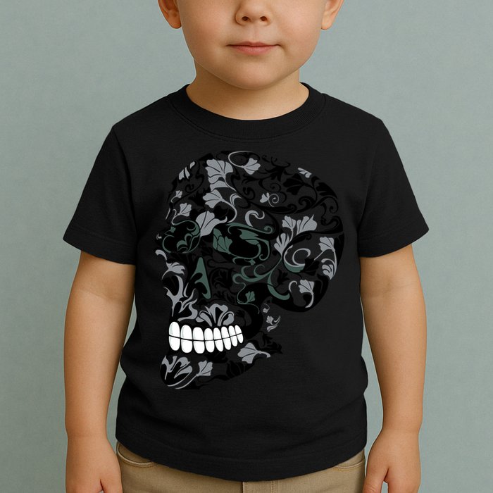 Skull With Flowers Day of the Dead Toddler T-Shirt