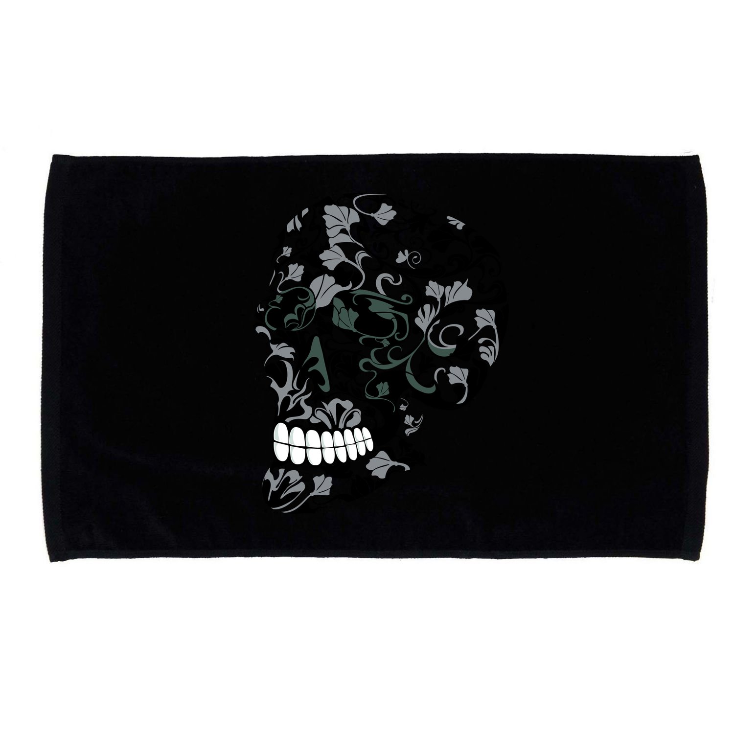 Skull With Flowers Day of the Dead Microfiber Hand Towel