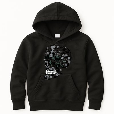 Skull With Flowers Day of the Dead Kids Hoodie