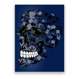 Skull With Flowers Day of the Dead Poster