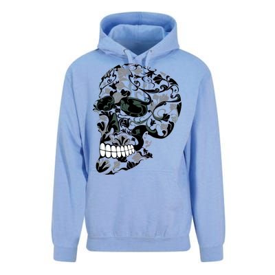 Skull With Flowers Day of the Dead Unisex Surf Hoodie