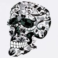 Skull With Flowers Day of the Dead Garment-Dyed Sweatshirt
