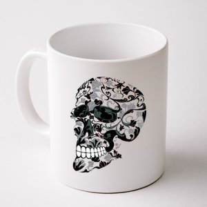 Skull With Flowers Day of the Dead Coffee Mug