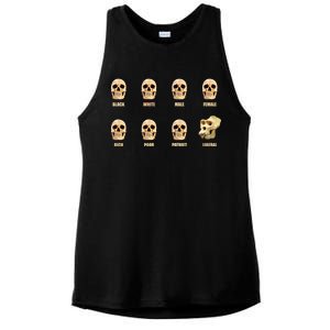 Skulls of Modern America Funny Liberal Monkey Skull Ladies PosiCharge Tri-Blend Wicking Tank