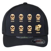 Skulls of Modern America Funny Liberal Monkey Skull Flexfit Unipanel Trucker Cap