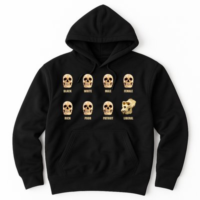 Skulls of Modern America Funny Liberal Monkey Skull Hoodie