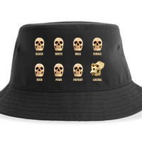 Skulls of Modern America Funny Liberal Monkey Skull Sustainable Bucket Hat