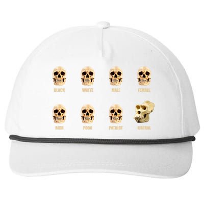 Skulls of Modern America Funny Liberal Monkey Skull Snapback Five-Panel Rope Hat