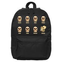Skulls of Modern America Funny Liberal Monkey Skull 16 in Basic Backpack