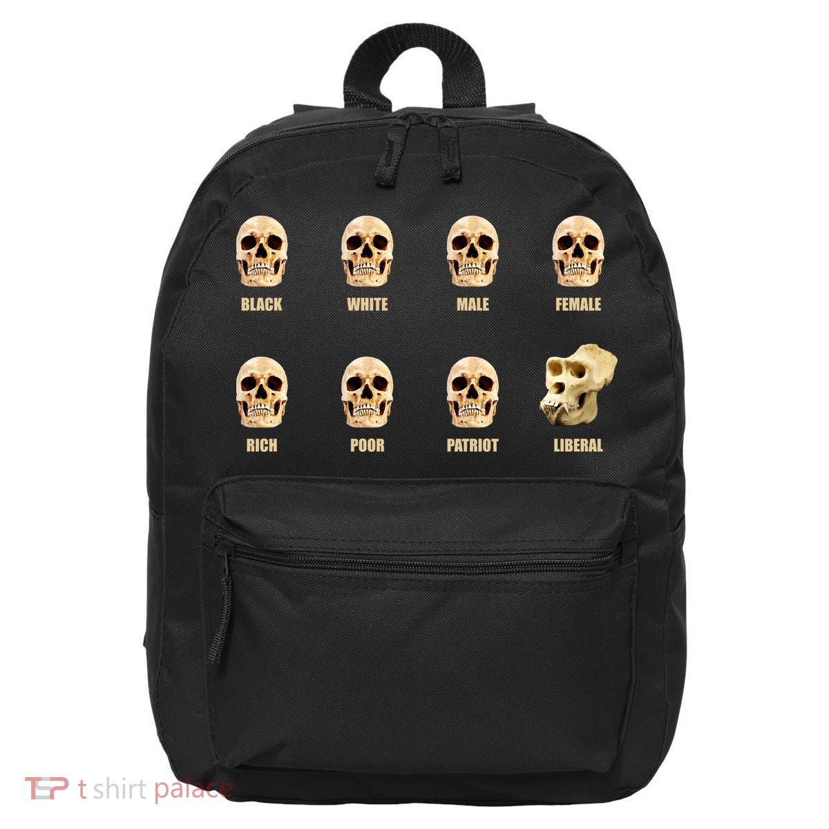 Skulls of Modern America Funny Liberal Monkey Skull 16 in Basic Backpack