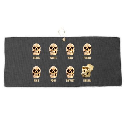 Skulls of Modern America Funny Liberal Monkey Skull Large Microfiber Waffle Golf Towel