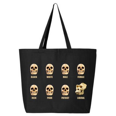 Skulls of Modern America Funny Liberal Monkey Skull 25L Jumbo Tote