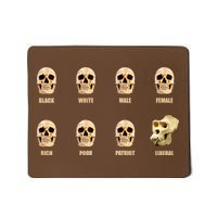 Skulls of Modern America Funny Liberal Monkey Skull Mousepad