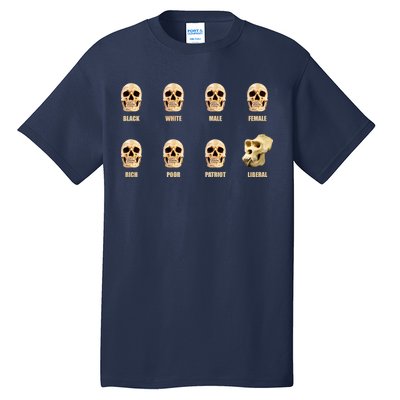 Skulls of Modern America Funny Liberal Monkey Skull Tall T-Shirt