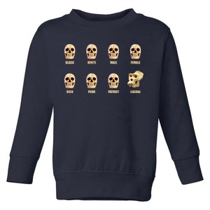 Skulls of Modern America Funny Liberal Monkey Skull Toddler Sweatshirt