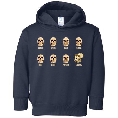 Skulls of Modern America Funny Liberal Monkey Skull Toddler Hoodie