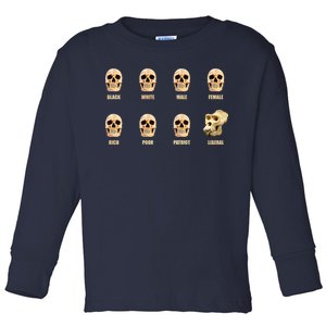 Skulls of Modern America Funny Liberal Monkey Skull Toddler Long Sleeve Shirt