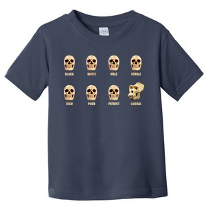 Skulls of Modern America Funny Liberal Monkey Skull Toddler T-Shirt