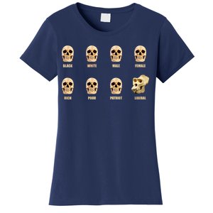 Skulls of Modern America Funny Liberal Monkey Skull Women's T-Shirt