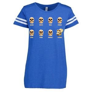 Skulls of Modern America Funny Liberal Monkey Skull Enza Ladies Jersey Football T-Shirt