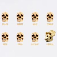 Skulls of Modern America Funny Liberal Monkey Skull Garment-Dyed Sweatshirt
