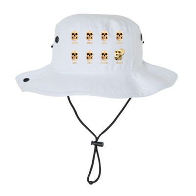 Skulls of Modern America Funny Liberal Monkey Skull Legacy Cool Fit Booney Bucket Hat