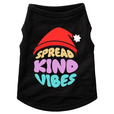 Spread Kind Vibes Funny Christmas Santa Hat Happy Unity Doggie Tank