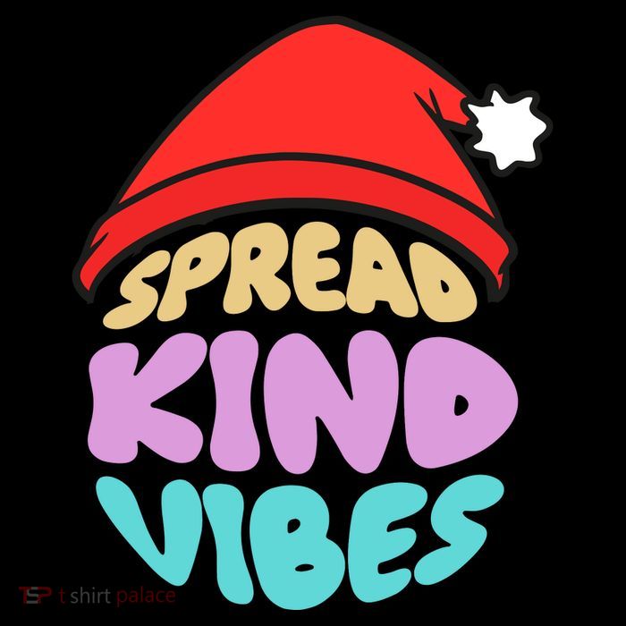 Spread Kind Vibes Funny Christmas Santa Hat Happy Unity Hooded Wearable Blanket