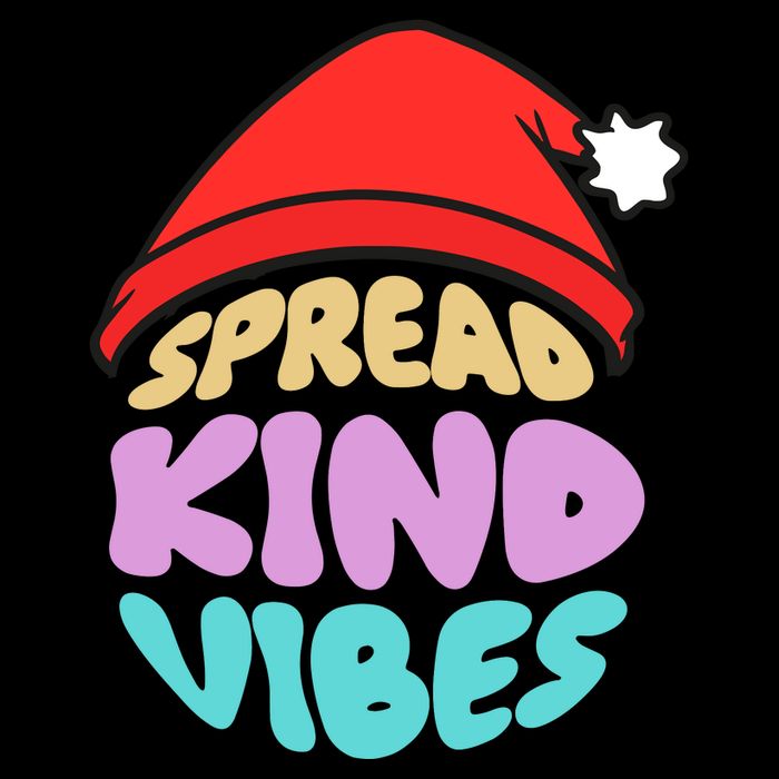 Spread Kind Vibes Funny Christmas Santa Hat Happy Unity Bag