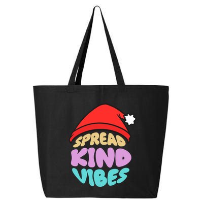 Spread Kind Vibes Funny Christmas Santa Hat Happy Unity 25L Jumbo Tote