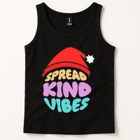 Spread Kind Vibes Funny Christmas Santa Hat Happy Unity Tank Top