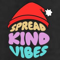 Spread Kind Vibes Funny Christmas Santa Hat Happy Unity Microfiber Hand Towel