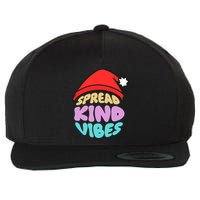 Spread Kind Vibes Funny Christmas Santa Hat Happy Unity Wool Snapback Cap