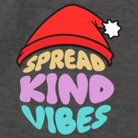 Spread Kind Vibes Funny Christmas Santa Hat Happy Unity Vector Backpack