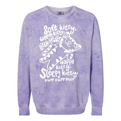 Soft Kitty Warm Kitty Little Ball Of Fur Colorblast Crewneck Sweatshirt