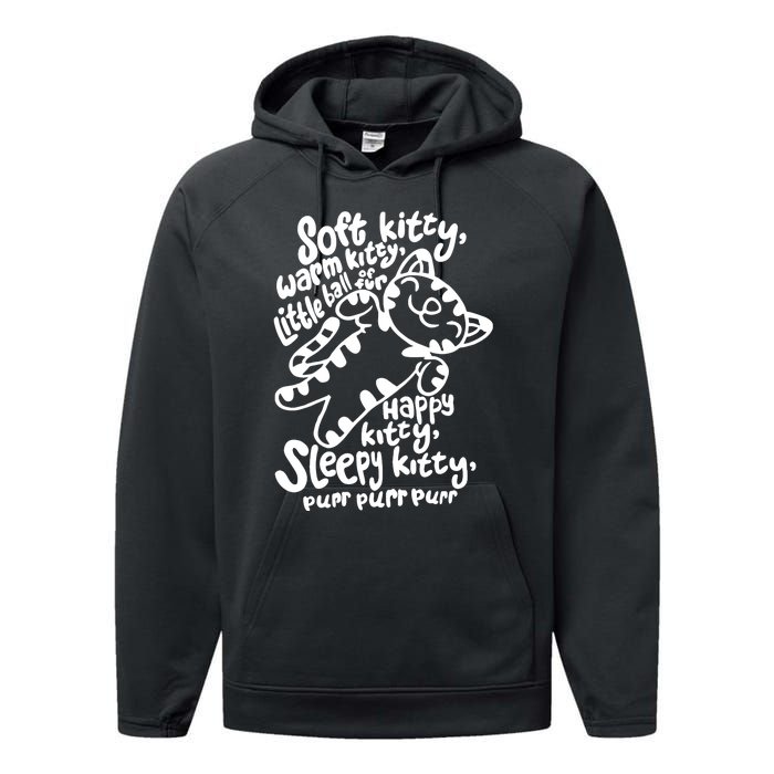 Soft Kitty Warm Kitty Little Ball Of Fur Performance Fleece Hoodie