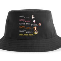 Soft Kitty Warm Kitty Little Ball Of Fur Happy Kitty Sleepy Sustainable Bucket Hat