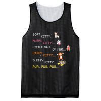 Soft Kitty Warm Kitty Little Ball Of Fur Happy Kitty Sleepy Mesh Reversible Basketball Jersey Tank