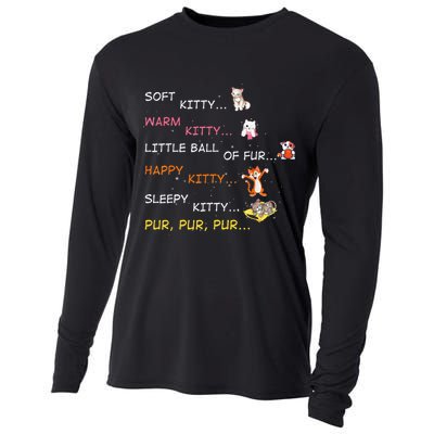 Soft Kitty Warm Kitty Little Ball Of Fur Happy Kitty Sleepy Cooling Performance Long Sleeve Crew
