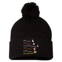 Soft Kitty Warm Kitty Little Ball Of Fur Happy Kitty Sleepy Pom Pom 12in Knit Beanie