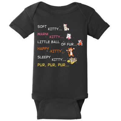 Soft Kitty Warm Kitty Little Ball Of Fur Happy Kitty Sleepy Baby Bodysuit
