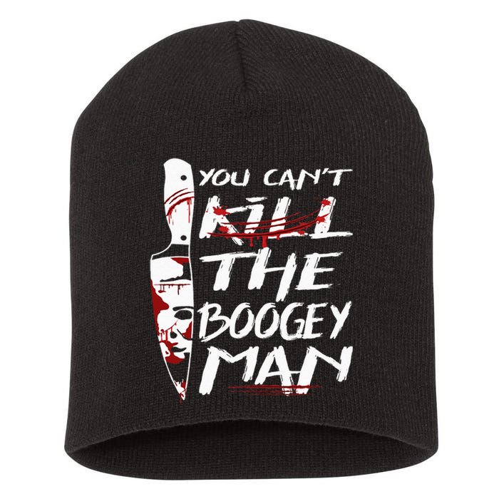 Serial Killer You Can´t Kill The Boogeyman Horror Halloween Short Acrylic Beanie