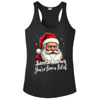 Santa Knows YouVe Been A Bitch Adult Humor Christmas Party Ladies PosiCharge Competitor Racerback Tank