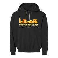 Skyline of Jerusalem Garment-Dyed Fleece Hoodie