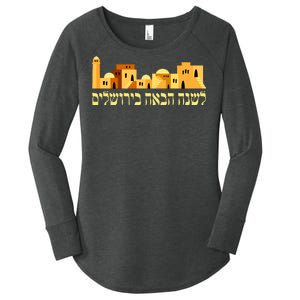 Skyline of Jerusalem Women's Perfect Tri Tunic Long Sleeve Shirt