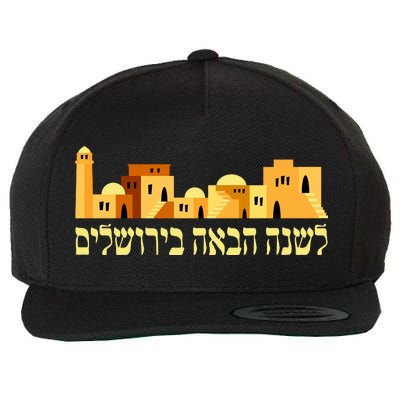 Skyline of Jerusalem Wool Snapback Cap