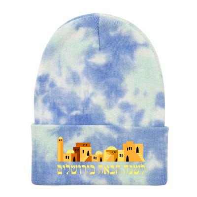 Skyline of Jerusalem Tie Dye 12in Knit Beanie